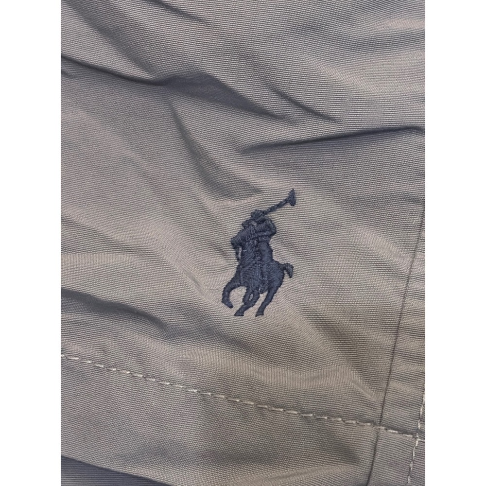 Polo Ralph Lauren Mens Swim Trunks Gray Mesh Lined Drawstring Shorts Size M